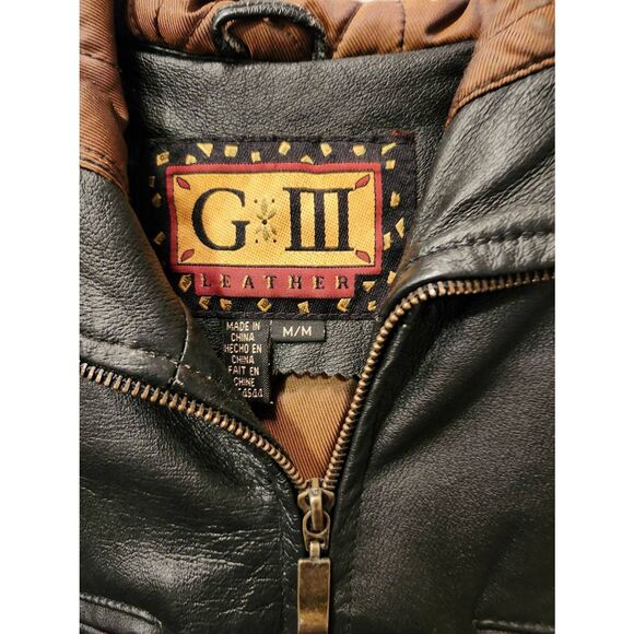 G-III leather Hooded coat Missing belt size medium - Picture 3 of 3
